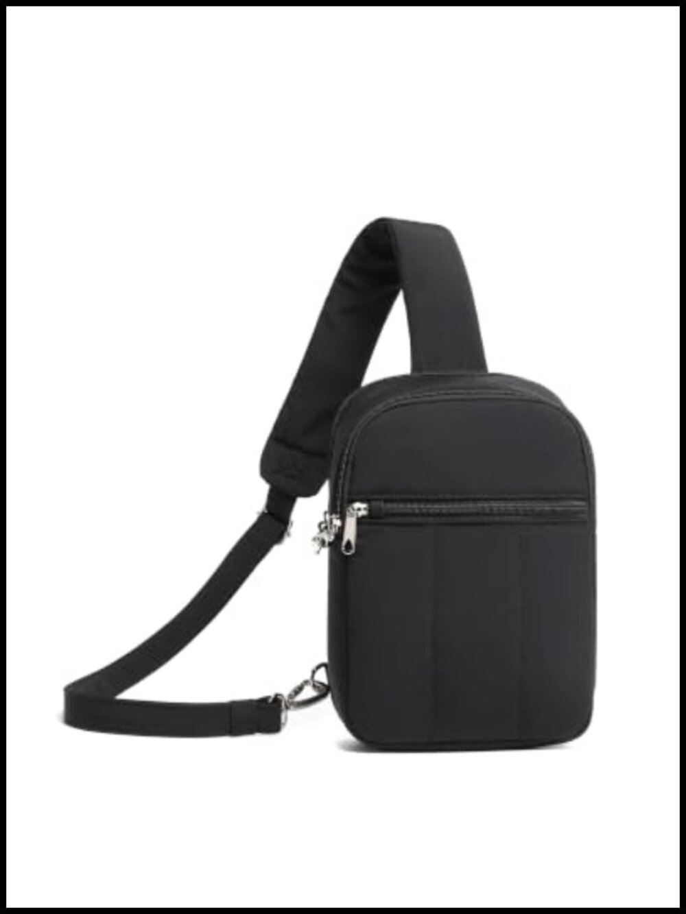 Anti-Theft Sling Crossbody Bag Quilted Nylon RFID Slash-Resistant Travel Purse